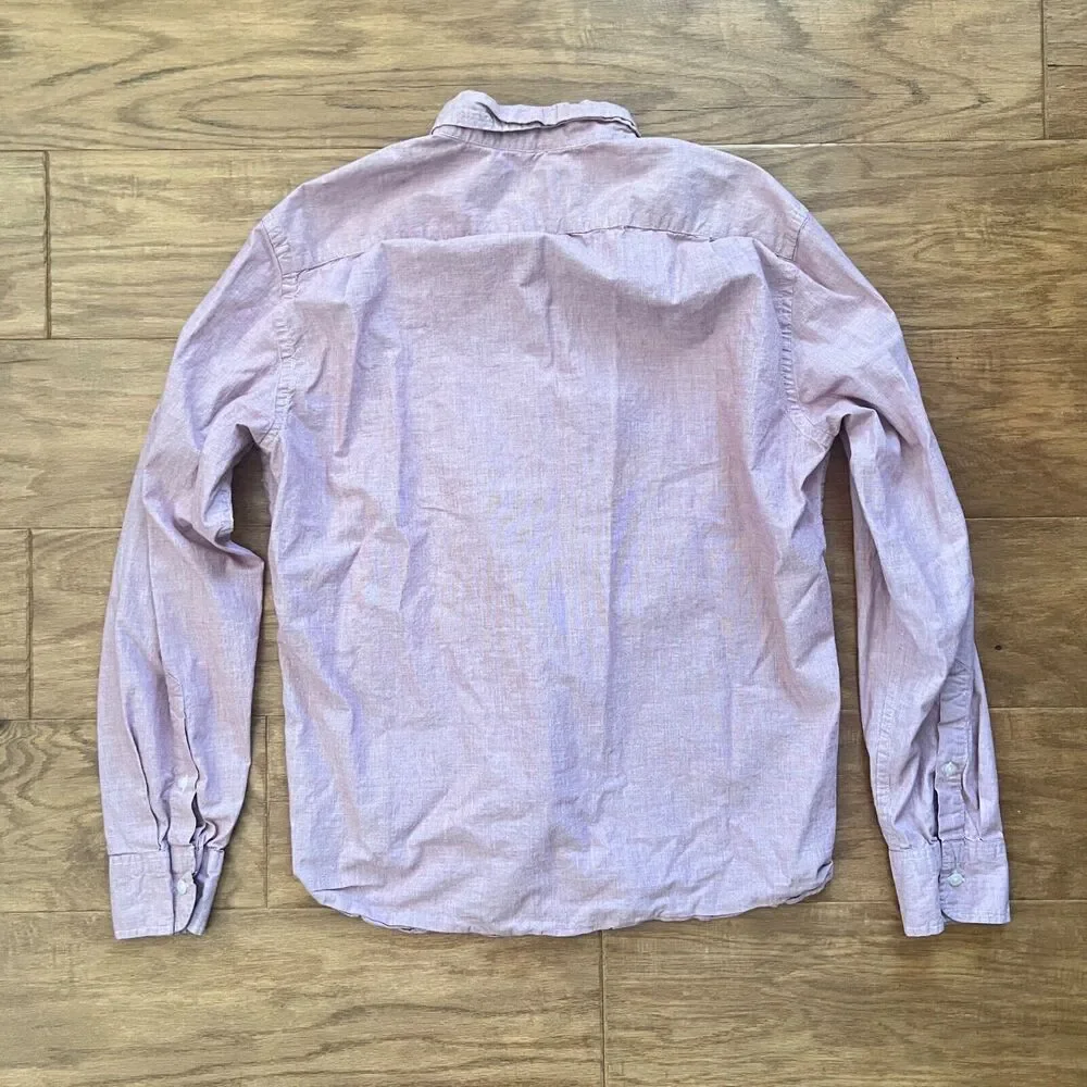 J.Crew Mercantile Shirt Size L Red/White Slim Flex Casual Button Up Long Sleeve